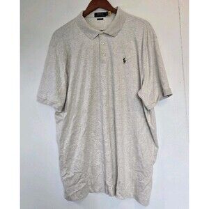 Polo Ralph Lauren Polo Shirt Mens XL Grey Flesh Pony Short Sleeve Classic Fit